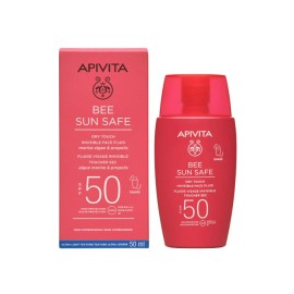 Apivita Bee Sun Safe Dry Touch Invisible Face Fluid Λεπτόρρευστη Αντιηλιακή Κρέμα Προσώπου SPF50 50ml
