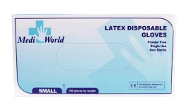 Medi World Εξεταστικά Γάντια Latex (Small) 100 τεμάχια