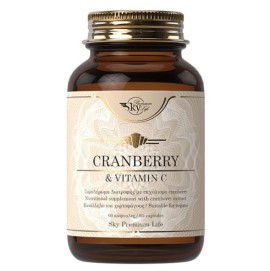 Sky Premium Life Cranberry & Vitamin C Συμπλήρωμα Διατροφής για την Καλή Λειτουργία Ουροποιητικού & Ανοσοποιητικού, 60caps