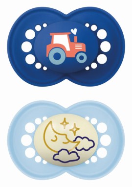 MAM Σετ Πιπίλες Day & Night 6-16m Μπλε 2 τμχ
