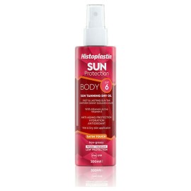 Heremco Histoplastin Sun Protection Body Sun Tanning Dry Oil SPF6 Αντηλιακό Ξηρό Λάδι Σώματος 200ml