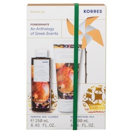 Korres Promo Pomegranate Grove Renewing Αφρόλουτρο, 250ml & Pomegranate Grove Smoothing Ενυδατικό Γαλάκτωμα Σώματος, 200ml, 1σετ
