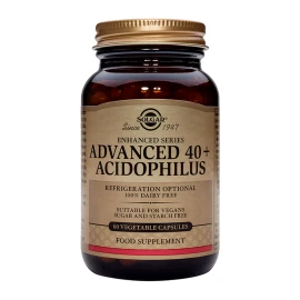 Solgar Acidophilus 40+ Advanced Φόρμουλα Προβιοτικών για Αποκατάσταση της Εντερικής Χλωρίδας 40 Ετών και άνω 60vcaps
