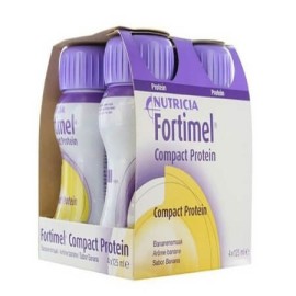Nutricia Fortimel Compact Protein Θρεπτικό Συμπλήρωμα Διατροφής Υψηλής Ενέργειας με Γεύση Μπανάνα, 4x125ml