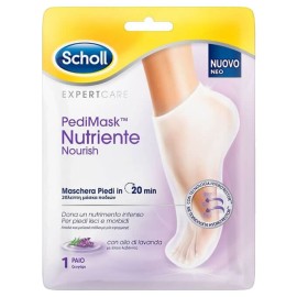 Scholl PediMask Nourish Lavender Μάσκα Ποδιών με έλαιο Λεβάντας 1 ζευγάρι