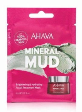 Ahava Mineral Mud Brightening &Hydrating Facial Treatment Mask, Μάσκα Προσώπου Για Ενυδάτωση & Λάμψη, 6ml