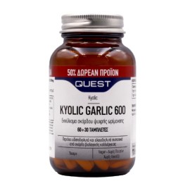 Quest Promo (60+30 Δώρο) Kyolic Garlic 600mg, 90 ταμπλέτες