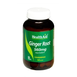 Health Aid Ginger Root 560mg 60vegan tablets