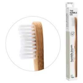 The Humble Co Humble Brush Οδοντόβουρτσα Bamboo Soft Ενηλίκων Άσπρο χρώμα 1τμχ