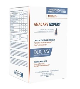 Ducray Anacaps Expert Συμπλήρωμα Διατροφής Kατά Της Μόνιμης Τριχόπτωσης, 90 κάψουλες
