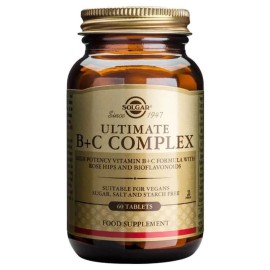 Solgar Ultimate Complex B + C Σύμπλεγμα Βιταμινών Β με Βιταμίνη C 60tabs