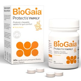 BioGaia ProTectis Family Προβιοτικά μασώμενα δισκία με λεμόνι 60τμχ