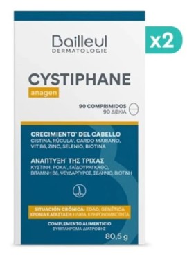 Bailleul Promo Cystiphane Anagen Anti-Hair Loss κατά της Τριχόπτωσης 2x90 Δισκία 1+1 Δώρο