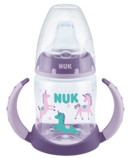 Nuk First Choice Μπιμπερό με λαβές Μοβ 6-18 μηνών 150ml
