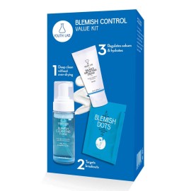 Youth Lab Blemish Control Value Kit - Blemish Cleansing Foam 150ml + Balance Mattifying Cream 50ml + Blemish Dots 1τμχ