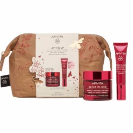Apivita Lift Me Up Σετ Περιποίησης Wine Elixir Κρέμα Προσώπου Πλούσιας Υφής 50ml & Κρέμα Ματιών 15ml