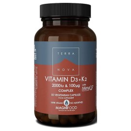 Terranova Vitamin D3 2000iu with K2 100μg 50caps