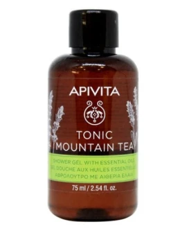 Apivita Tonic Mountain Tea Shower Gel with Essential Oils Αφρόλουτρο με Αιθέρια Έλαια, 75ml