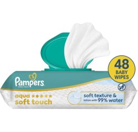 Pampers Aqua Soft Touch Baby Wipes 48 Τεμάχια
