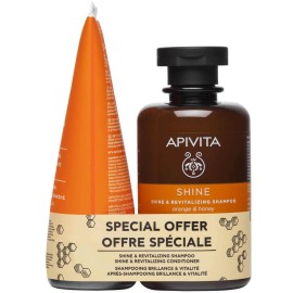 Apivita Promo Shine & Revitalizing Σαμπουάν Λάμψης & Αναζωογόνησης με Πορτοκάλι & Μέλι 250ml & Κρέμα Μαλλιών 150ml