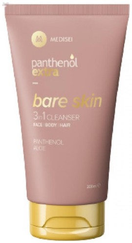 Panthenol Extra Bare Skin 3in1 Face Body & Hair Gel Cleanser Γυναικείο Αφρόλουτρο για Σώμα, Πρόσωπο και Μαλλιά 200ml