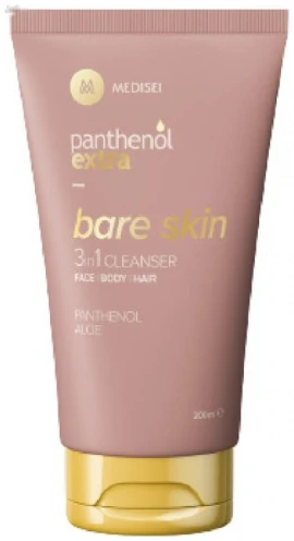 Panthenol Extra Bare Skin 3in1 Face Body & Hair Gel Cleanser Γυναικείο Αφρόλουτρο για Σώμα, Πρόσωπο και Μαλλιά 200ml