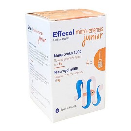 Effecol Micro-Enemas Junior Macrogol 4000 Παιδικά Μικροκλύσματα 4 x 6 g