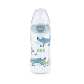 NUK First Choice Πλαστικό Μπιμπερό Με Θηλή Σιλικόνης Μπλε 6-18 μηνών 360ml