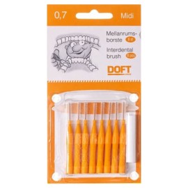 Doft Interdental Brush Micro Μεσοδόντια Βουρτσάκια 0,7mm 8τμχ