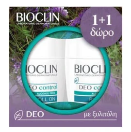 Bioclin Promo Deo Control Roll-On 1+1 Δώρο Αποσμητικό Roll-On για Έντονη Εφίδρωση, 2x50ml