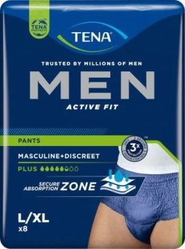 TENA Men Active Fit Pants Plus Ανδρικά Εσώρουχα Ακράτειας Μέγεθος Large 8 τεμάχια