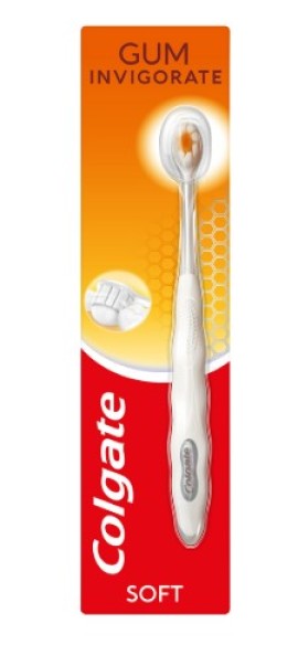 Colgate Gum Invigorate Soft Toothbrush Οδοντόβουρτσα Μαλακή, 1 τεμάχιο