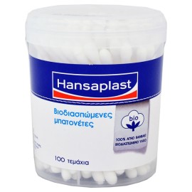 Hansaplast Regular Βιοδιασπώμενες Μπατονέτες 100τμχ