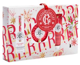 Roger&Gallet XMAS Εορταστικό Promo Pack Gingembre Rouge με Άρωμα, 30ml, Αναζωογονητικό Σαπούνι, 100g, Γαλάκτωμα Σώματος, 50ml & Κρέμα Χεριών, 30ml, 1σετ