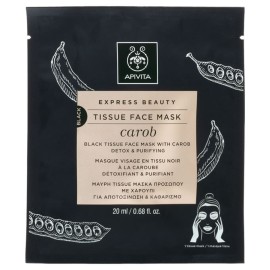 Apivita Express Beauty Tissue Face Mask Carob Μάσκα με Χαρούπι 20ml