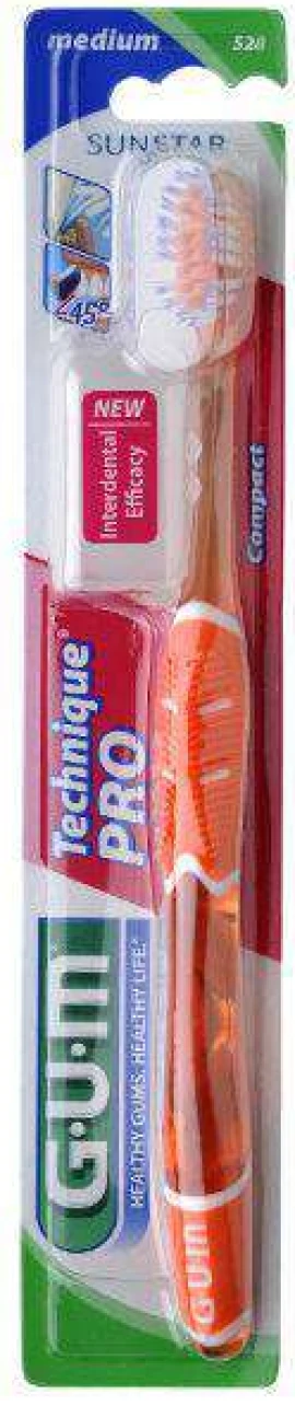 Gum Technique Pro Compact Medium 528 Οδοντόβουρτσα Μεσαία,1τεμ.