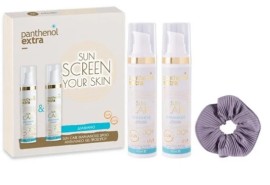 PANTHENOL EXTRA Promo Set Sunscreen Your Skin Diaphanous SPF30 2x250ml & Scrunchie 1 Τεμάχιο