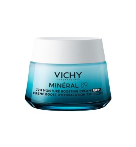 Vichy Mineral 89 72h Moisture Boosting Cream Rich Ενυδατική Κρέμα Προσώπου με Πλούσια Υφή, 50ml