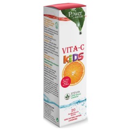 Power Health Vita-C Kids Stevia με Γεύση Ροδάκινο & Φρούτο Του Πάθους 20 Αναβράζοντα Δισκία
