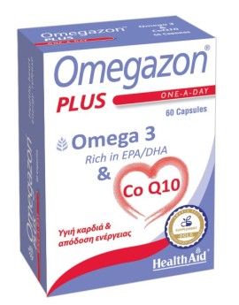 Health Aid Omegazon Plus One A Day Omega 3 με CoQ10, 60 κάψουλες