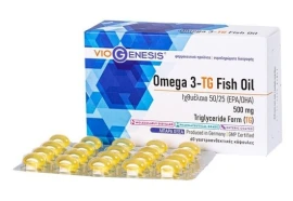 Viogenesis Omega 3-TG Fish Oil 500mg για την Καρδιαγγειακή Υγεία - Κυκλοφορικό, 60 κάψουλες