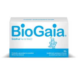 BioGaia Gastrus Προβιοτικά μασώμενα δισκία με μανταρίνι / μέντα  30τμχ