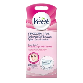 Veet Ταινίες προσώπου κρύο κερί έτοιμες για χρήση 20τμχ