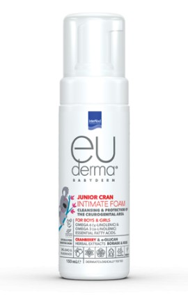 Intermed Euderma Baby Junior Cran Αφρός Καθαρισμού της Γεννητικής Περιοχής για Αγόρια & Κορίτσια 150ml