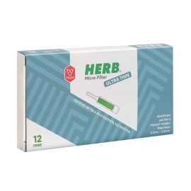 Herb Micro Filter Ultra Thin Κατάλληλο για Slim ή Στριφτό Τσιγάρο, 12τεμ