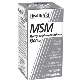 Health Aid MSM 1000mg Φυσικό Αντιφλεγμονώδες, 90 ταμπλέτες