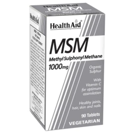 Health Aid MSM 1000mg Φυσικό Αντιφλεγμονώδες, 90 ταμπλέτες