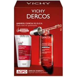 Vichy Promo Vichy Dercos Aminexil Clinical R.E.G.E.N. Booster Ορός Ενδυνάμωσης Μαλλιών, 90ml & Δώρο Dercos Shampoo Energy+ Δυναμωτικό Σαμπουάν κατά της Τριχόπτωσης, 50ml, 1σετ