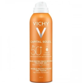 Vichy Ideal Soleil Mist SPF 50 – Αόρατο Αντηλιακό Mist Προσώπου & Σώματος για Ευαίσθητη Επιδερμίδα,  200ml