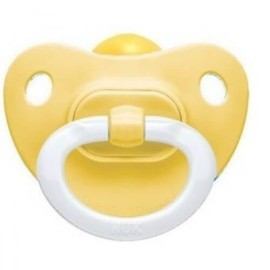 Nuk Classic Soft Ορθοδοντική Πιπίλα Καουτσούκ Κίτρινη 0-6m 1τμχ